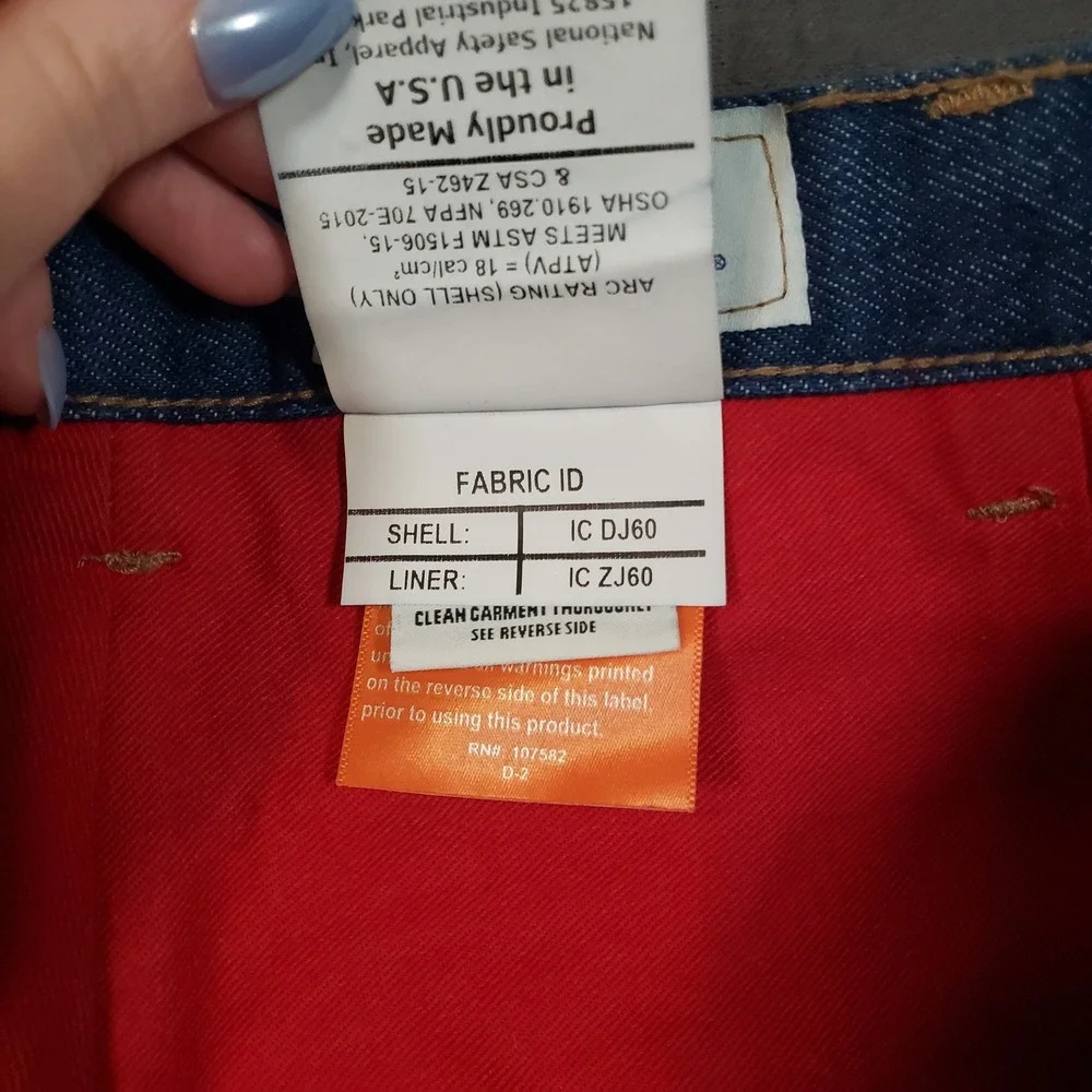 National Safety Apparel FR Jeans Mens 36x32 Blue Westex Indura Flame Resistant